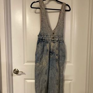 Vintage 80’s Denim Acid Wash Overalls/Jumper